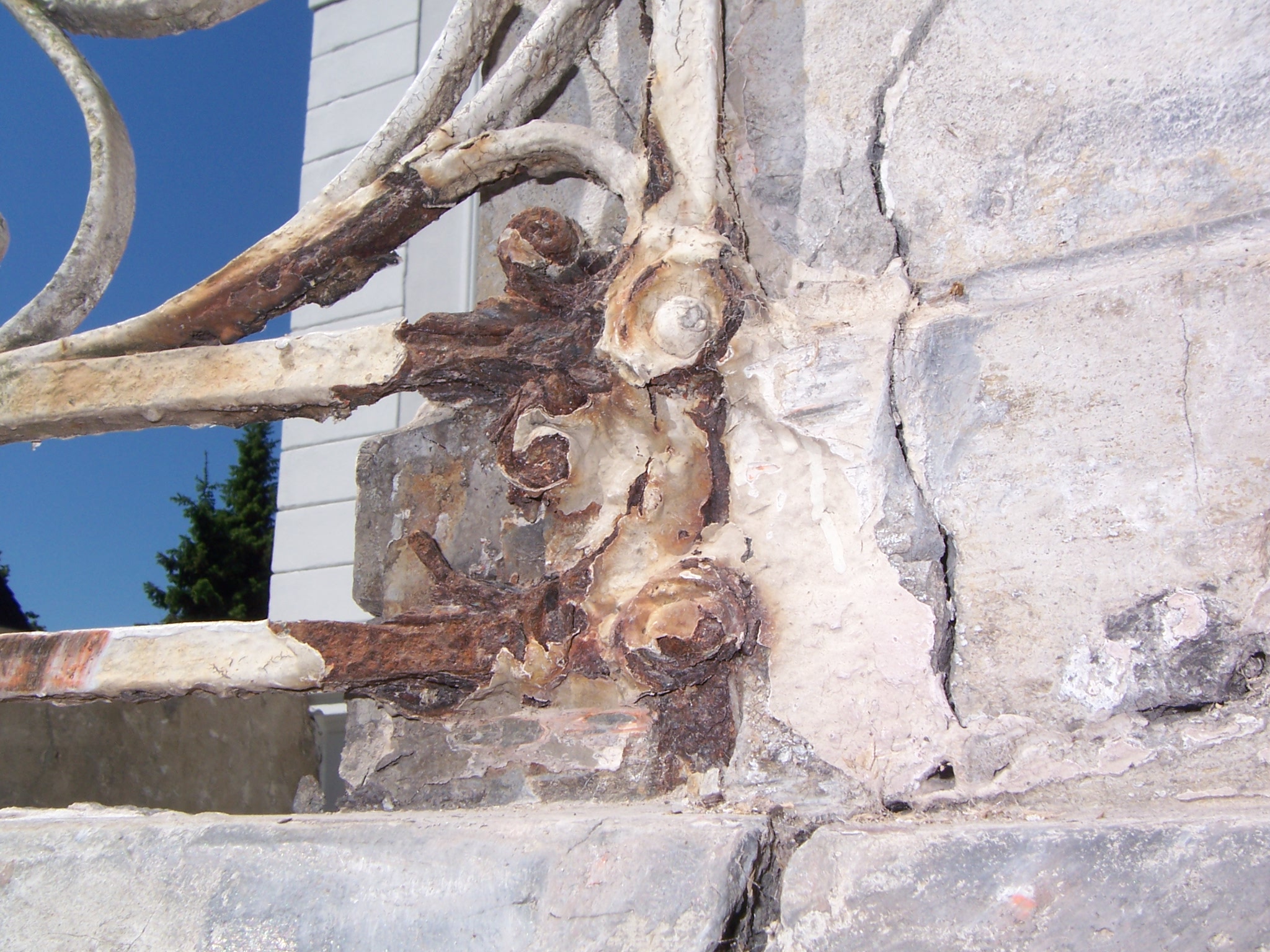 Rostiges Rosettendetail